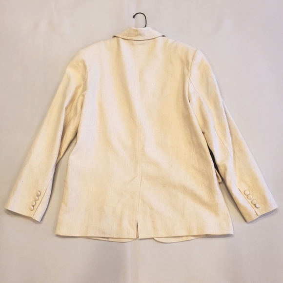 NWT$645 Halston Adley Cotton-Linen Suit Single-Breasted Blazer Top Jacket Sz 6 M - Picture 15 of 16